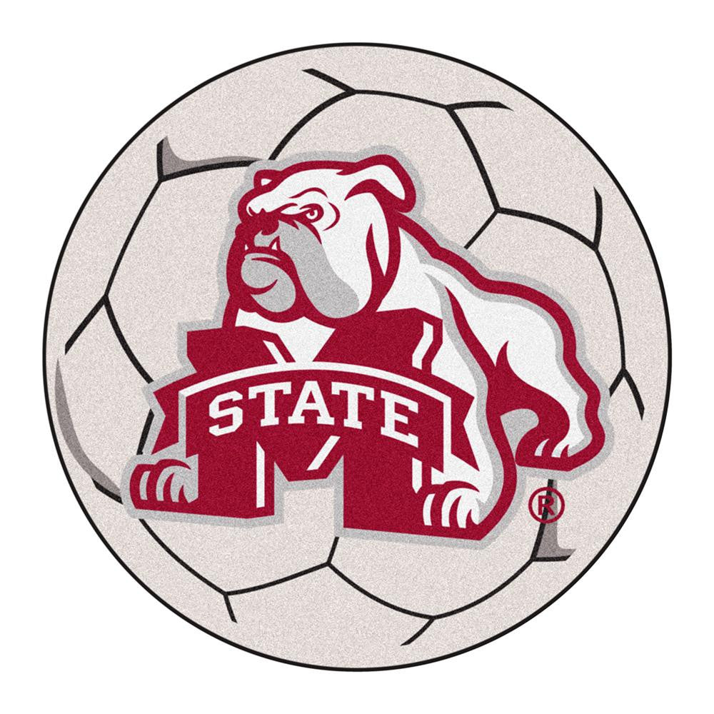 Mississippi State Bulldogs Ncaa "soccer Ball" Round Floor Mat (29")