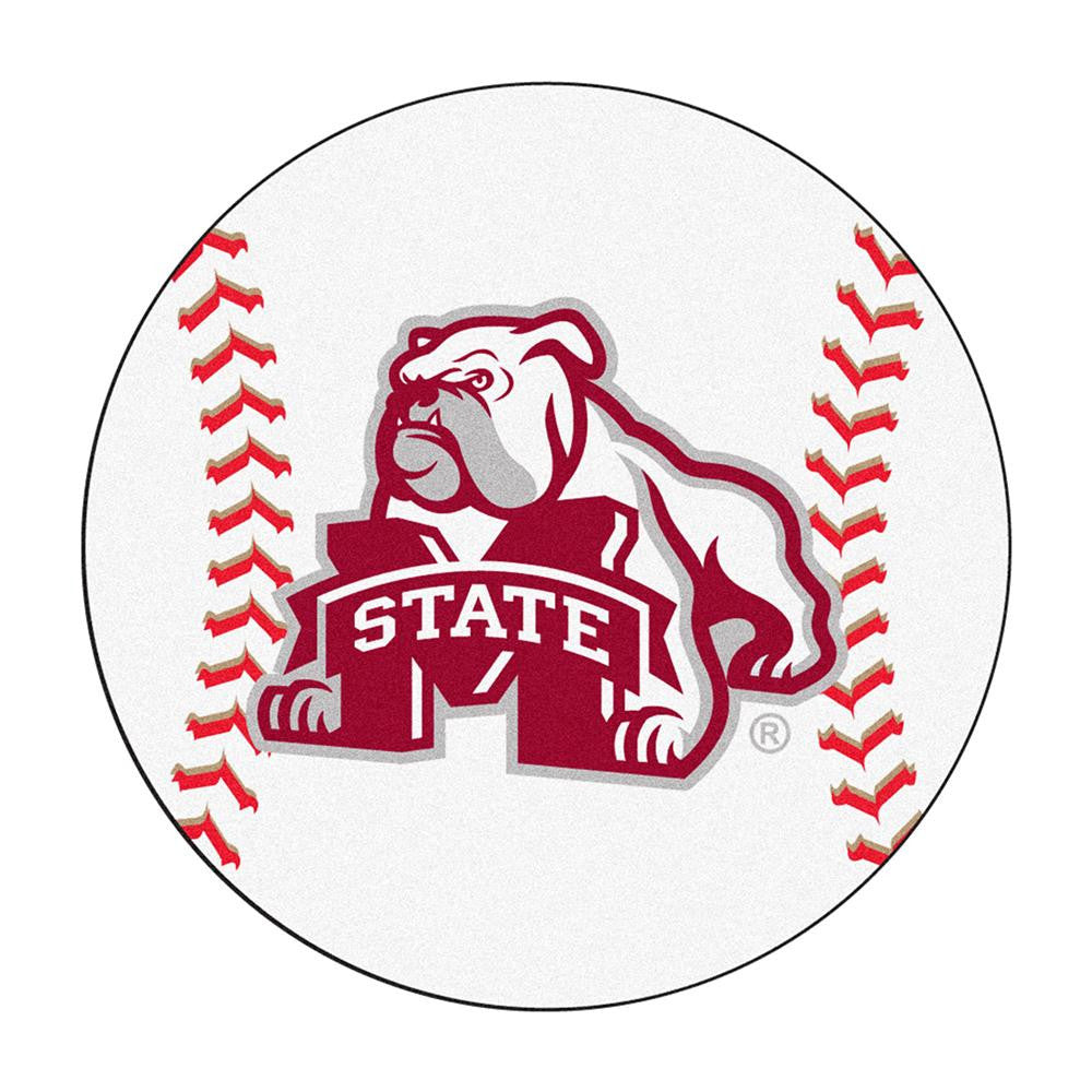 Mississippi State Bulldogs Ncaa "baseball" Round Floor Mat (29")