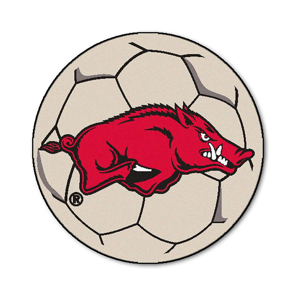 Arkansas Razorbacks Ncaa "soccer Ball" Round Floor Mat (29")