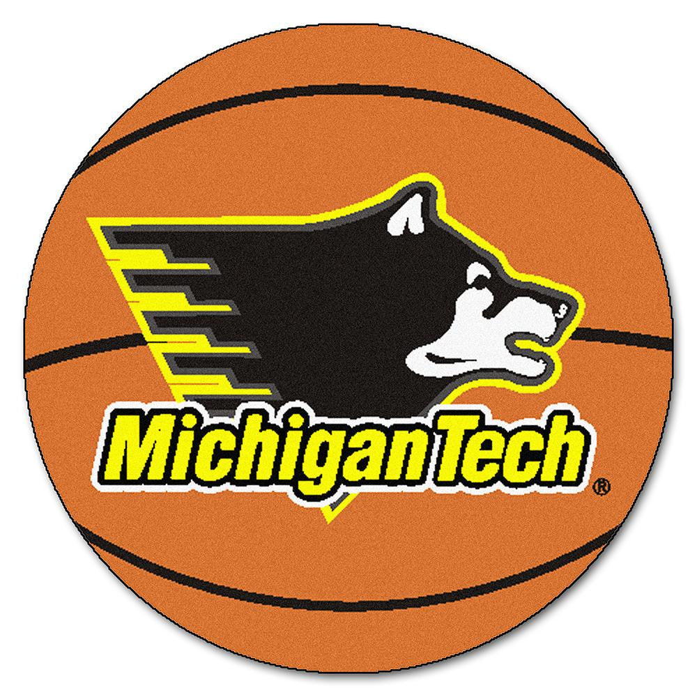 Michigan Tech Huskies Ncaa "basketball" Round Floor Mat (29")