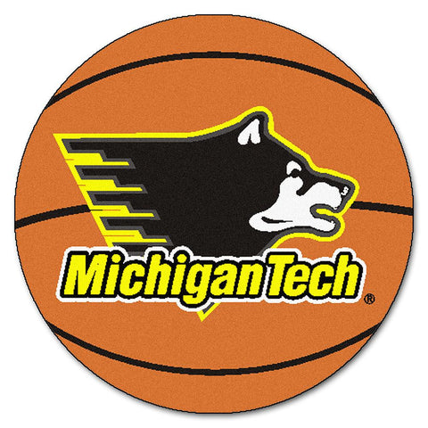 Michigan Tech Huskies Ncaa "basketball" Round Floor Mat (29")