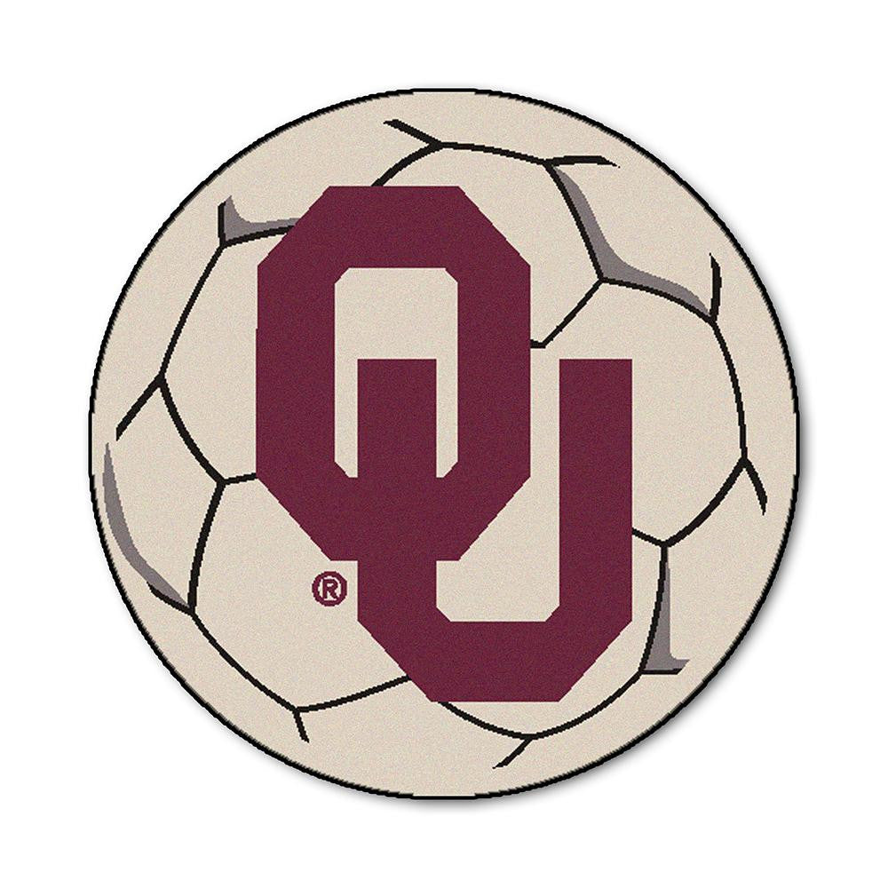 Oklahoma Sooners Ncaa "soccer Ball" Round Floor Mat (29")