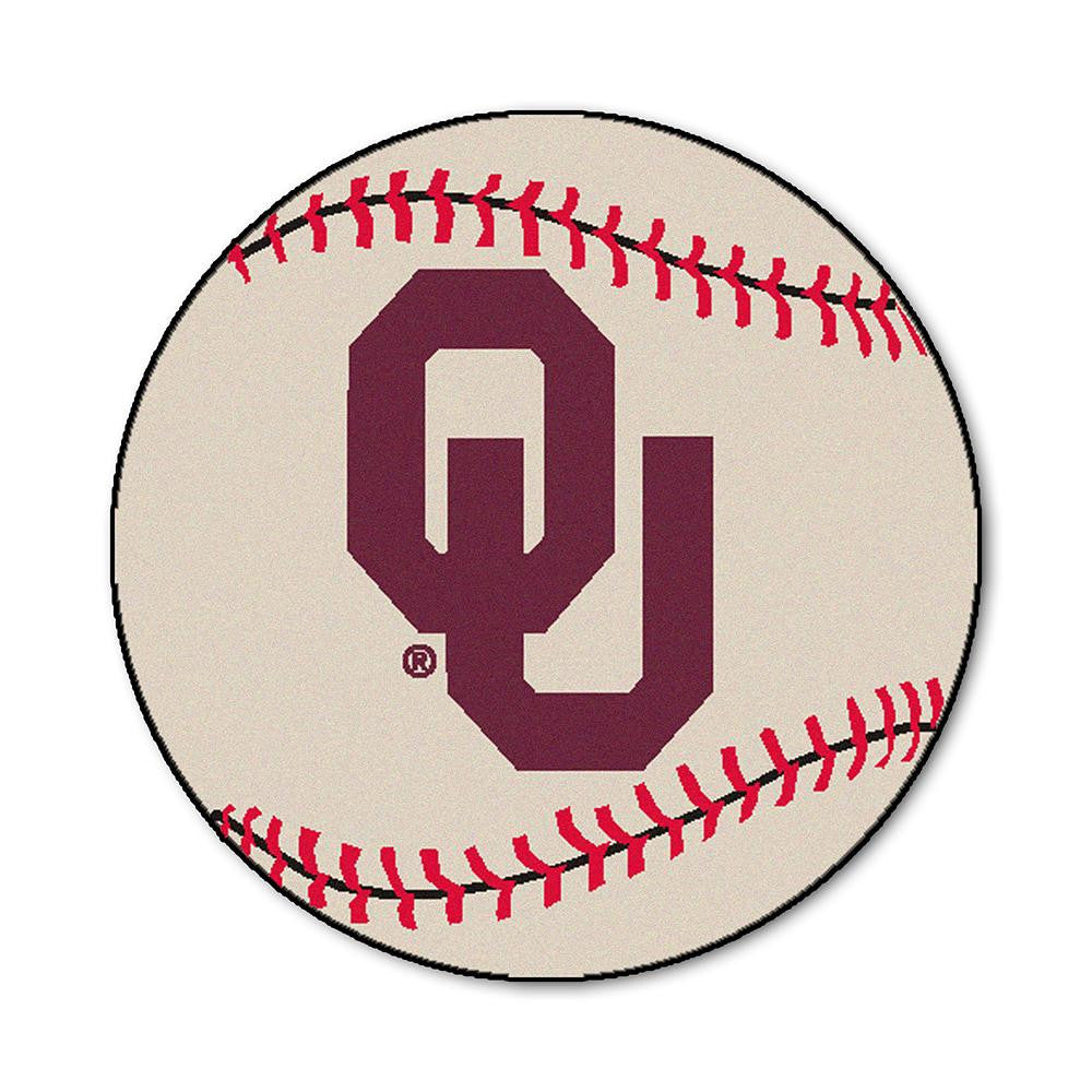 Oklahoma Sooners Ncaa "baseball" Round Floor Mat (29")