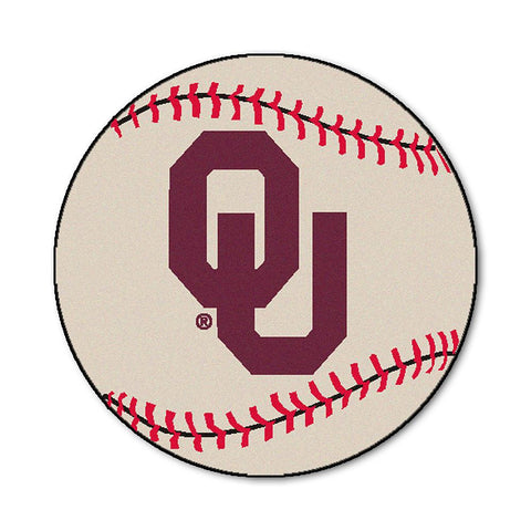 Oklahoma Sooners Ncaa "baseball" Round Floor Mat (29")