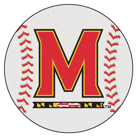 Maryland Terps Ncaa "baseball" Round Floor Mat (29")