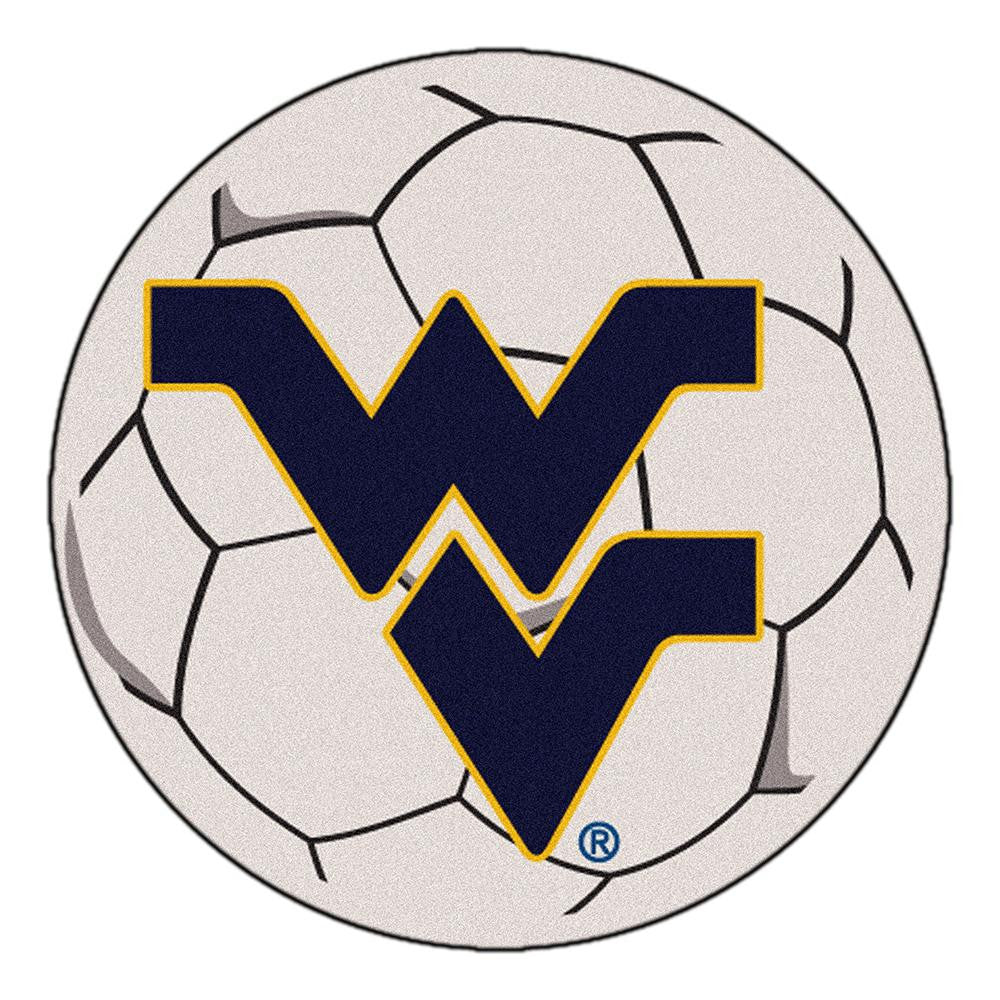 West Virginia Mountaineers Ncaa "soccer Ball" Round Floor Mat (29")