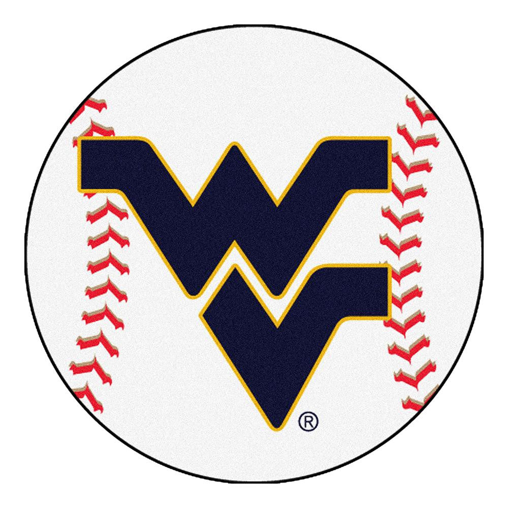 West Virginia Mountaineers Ncaa "baseball" Round Floor Mat (29")