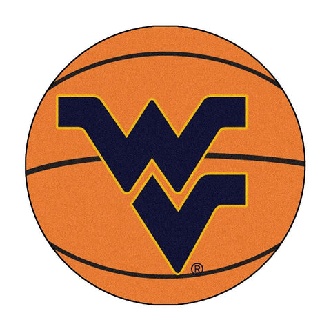 West Virginia Mountaineers Ncaa "basketball" Round Floor Mat (29")