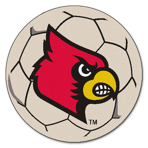 Louisville Cardinals Ncaa "soccer Ball" Round Floor Mat (29")