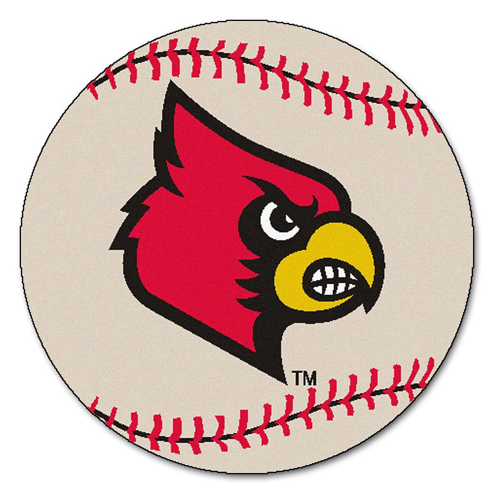 Louisville Cardinals Ncaa "baseball" Round Floor Mat (29")