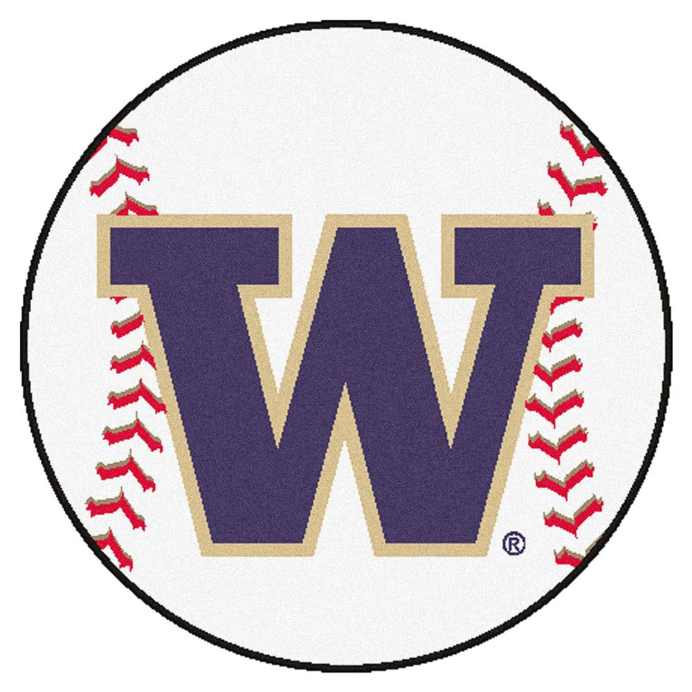 Washington Huskies Ncaa "baseball" Round Floor Mat (29")