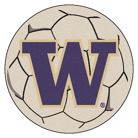 Washington Huskies Ncaa "soccer Ball" Round Floor Mat (29")