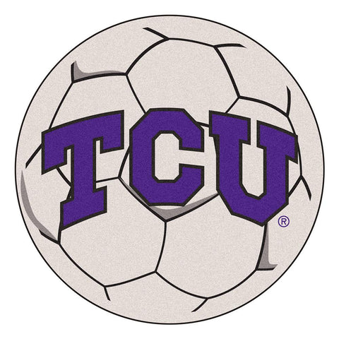 Texas Christian Horned Frogs Ncaa "soccer Ball" Round Floor Mat (29")