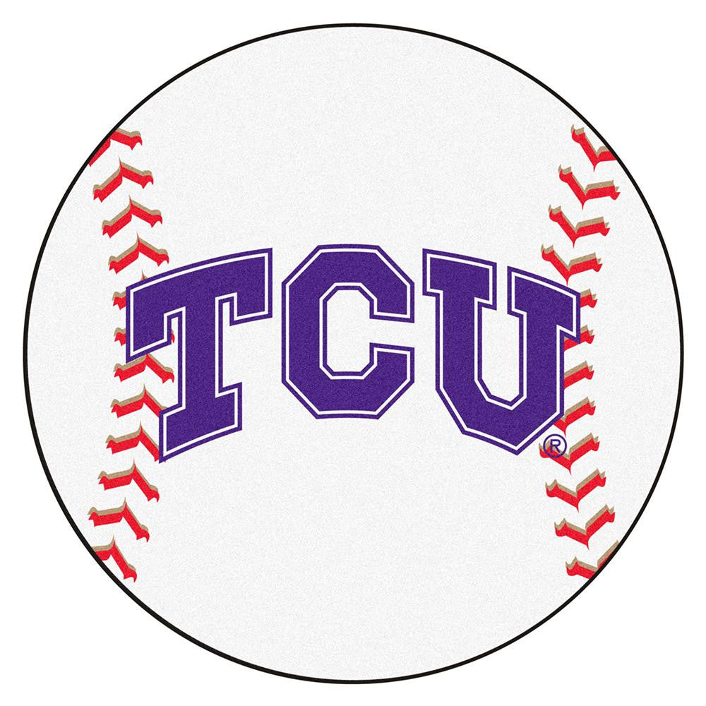 Texas Christian Horned Frogs Ncaa "baseball" Round Floor Mat (29")