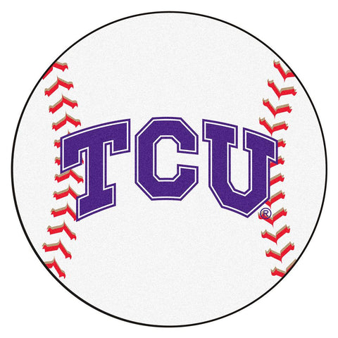 Texas Christian Horned Frogs Ncaa "baseball" Round Floor Mat (29")