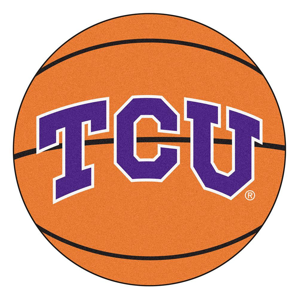 Texas Christian Horned Frogs Ncaa "basketball" Round Floor Mat (29")