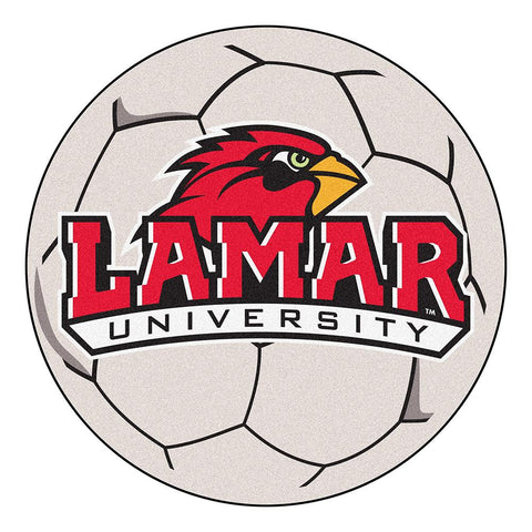 Lamar Cardinals Ncaa "soccer Ball" Round Floor Mat (29")