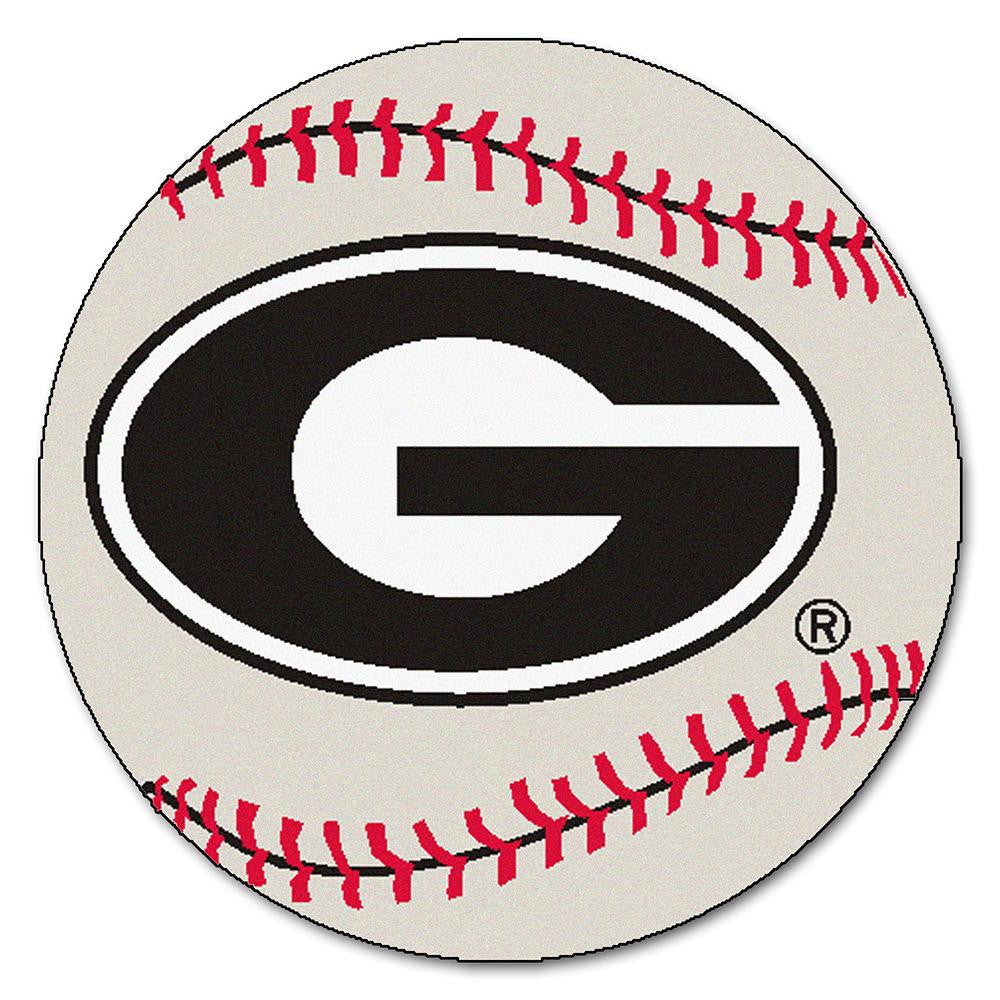 Georgia Bulldogs Ncaa "baseball" Round Floor Mat (29")