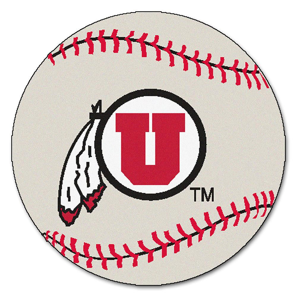 Utah Runnin Utes Ncaa "baseball" Round Floor Mat (29")