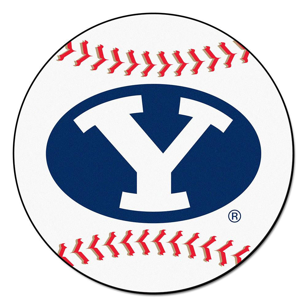 Brigham Young Cougars Ncaa "baseball" Round Floor Mat (29")