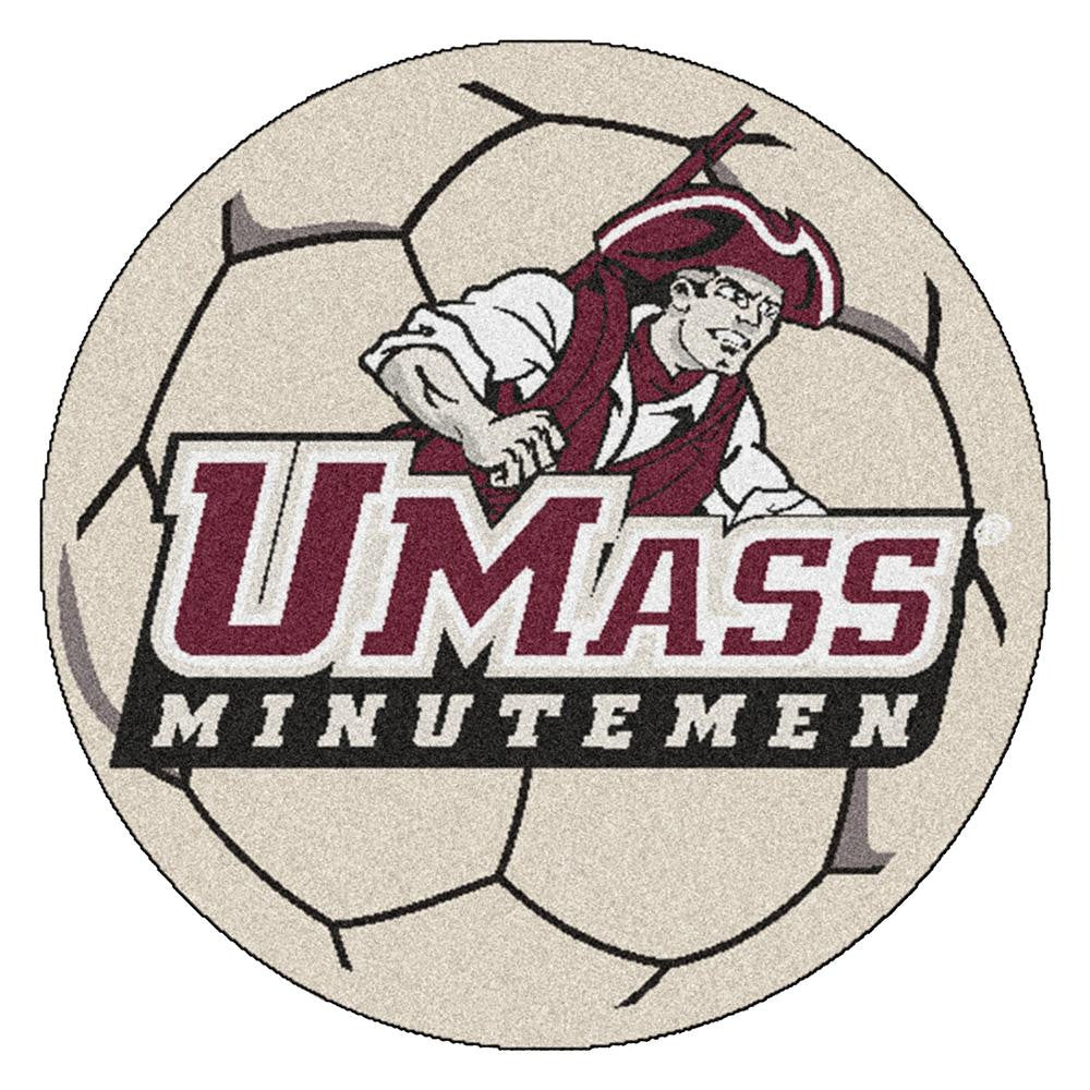 Massachusetts Minutemen Ncaa "soccer Ball" Round Floor Mat (29")