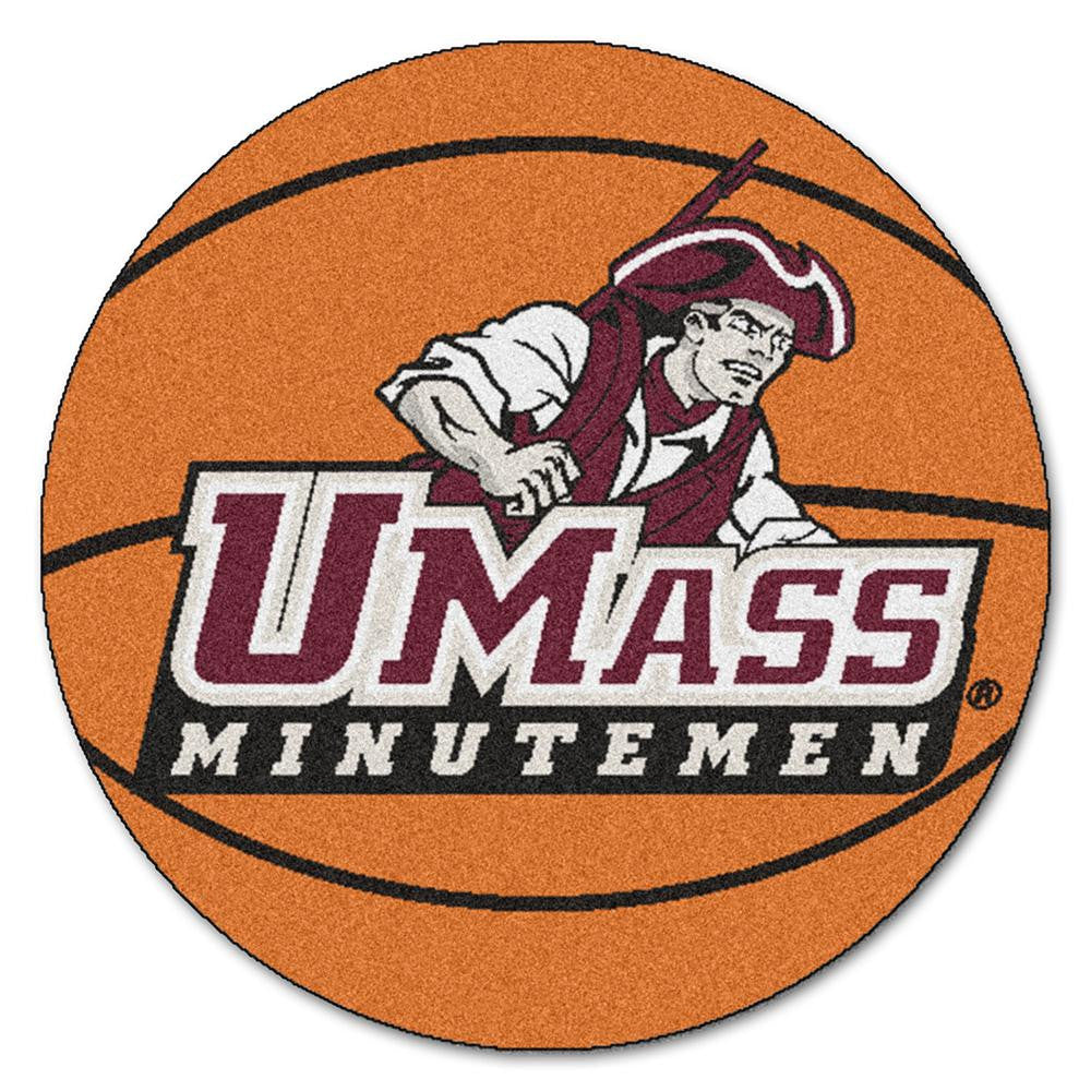 Massachusetts Minutemen Ncaa "basketball" Round Floor Mat (29")