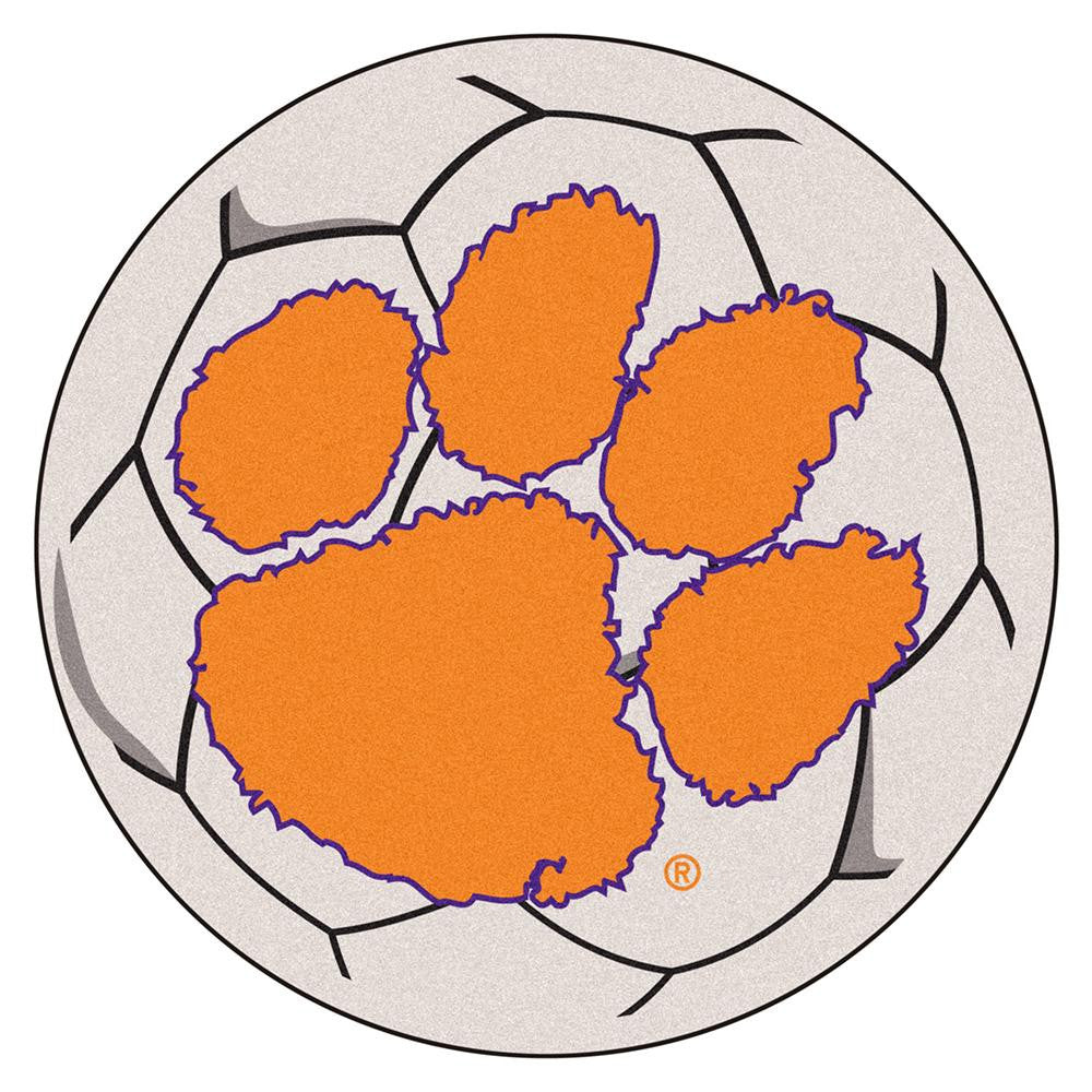 Clemson Tigers Ncaa "soccer Ball" Round Floor Mat (29")