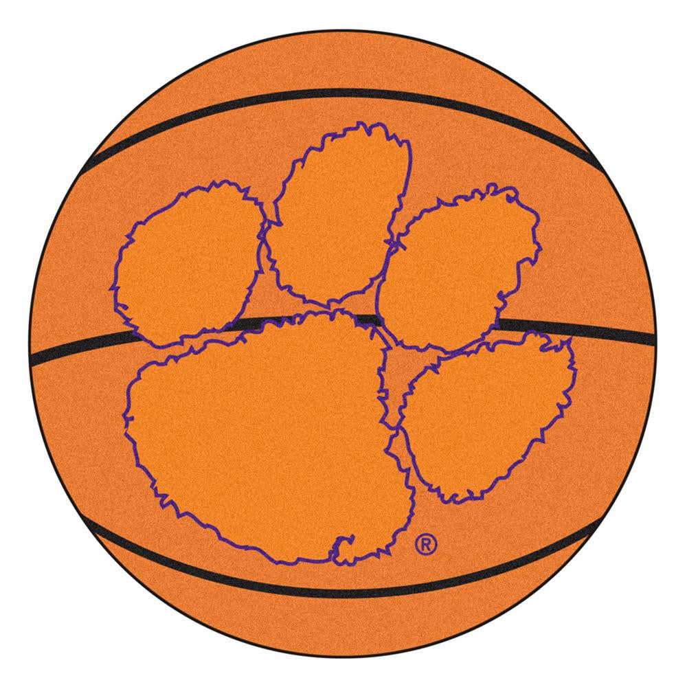 Clemson Tigers Ncaa "basketball" Round Floor Mat (29")