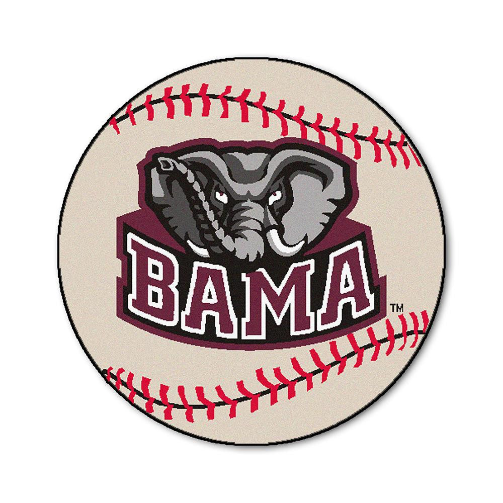 Alabama Crimson Tide Ncaa "baseball" Round Floor Mat (29")