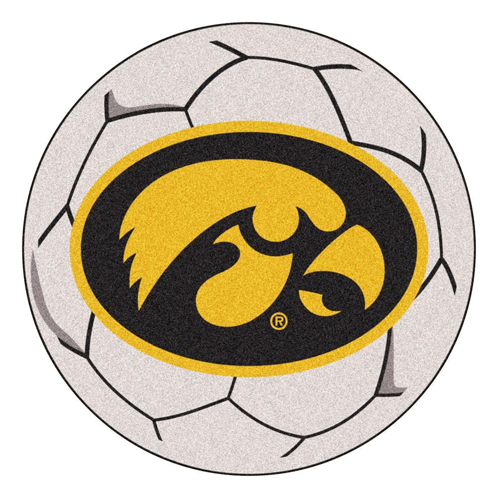 Iowa Hawkeyes Ncaa "soccer Ball" Round Floor Mat (29")