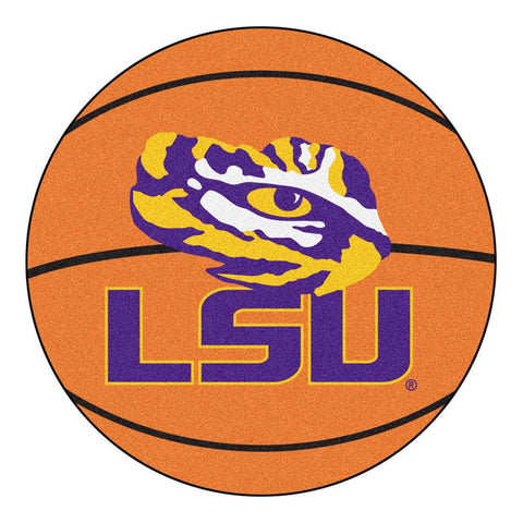 Louisiana State Fightin Tigers Ncaa "basketball" Round Floor Mat (29") Lsu Logo