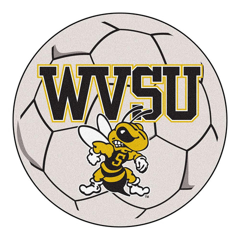 West Virginia State Yellow Jackets Ncaa Soccer Ball Round Floor Mat (29")