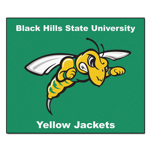 Black Hills State Yellow Jackets Ncaa "tailgater" Floor Mat (5'x6')