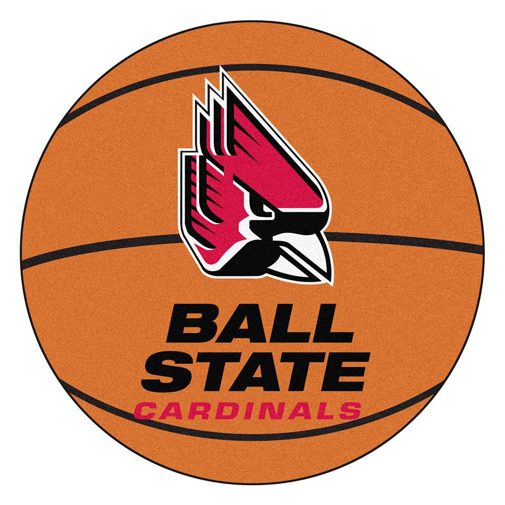 Ball State Cardinals Ncaa "basketball" Round Floor Mat (29")