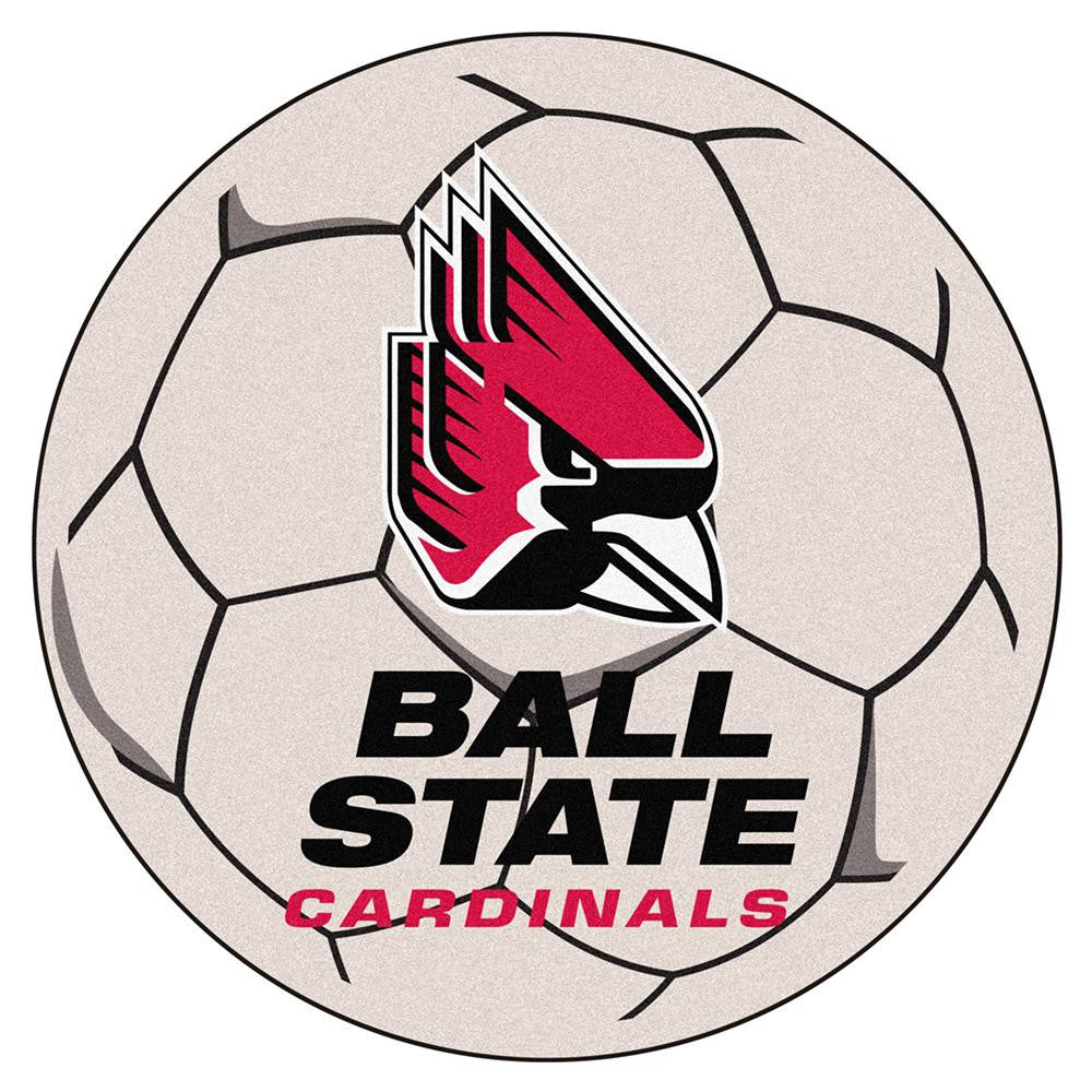 Ball State Cardinals Ncaa "soccer Ball" Round Floor Mat (29")