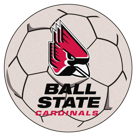 Ball State Cardinals Ncaa "soccer Ball" Round Floor Mat (29")