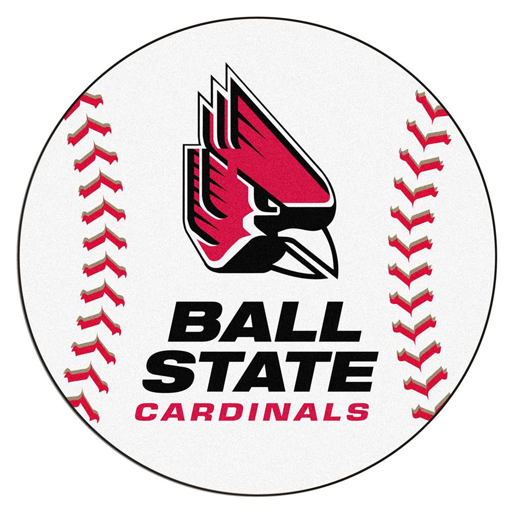 Ball State Cardinals Ncaa "baseball" Round Floor Mat (29")