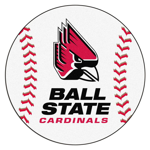 Ball State Cardinals Ncaa "baseball" Round Floor Mat (29")