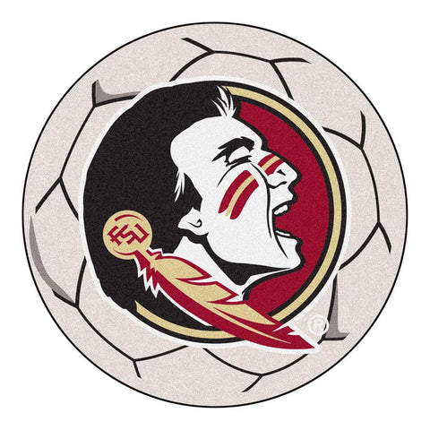 Florida State Seminoles Ncaa "soccer Ball" Round Floor Mat (29") Seminole Logo
