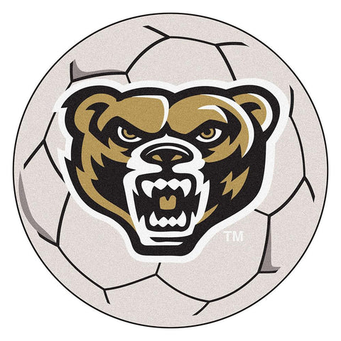 Oakland Golden Grizzles Ncaa Soccer Ball Round Floor Mat (29")
