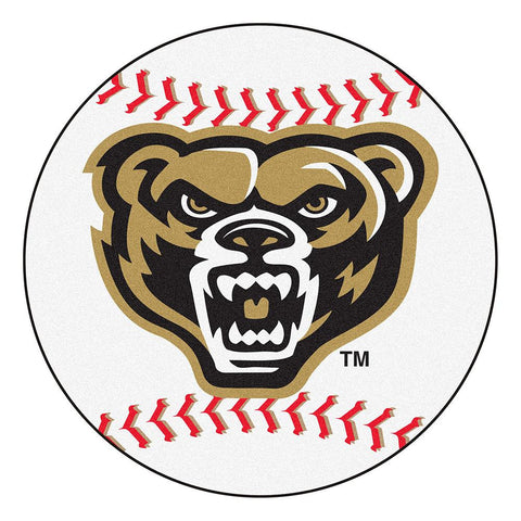 Oakland Golden Grizzles Ncaa Baseball Round Floor Mat (29")