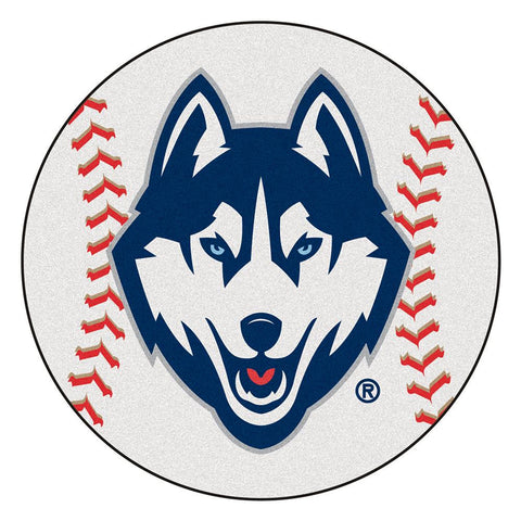 Connecticut Huskies Ncaa "baseball" Round Floor Mat (29")