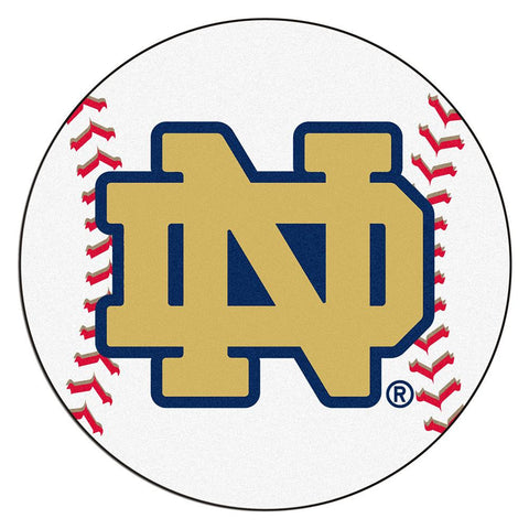 Notre Dame Fighting Irish Ncaa "baseball" Round Floor Mat (29") Nd Logo
