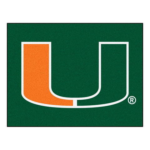 Miami Hurricanes Ncaa "all-star" Floor Mat (34"x45") U Logo