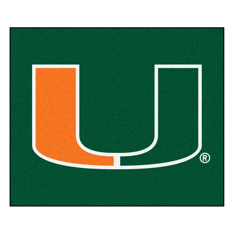 Miami Hurricanes Ncaa "tailgater" Floor Mat (5'x6') U Logo