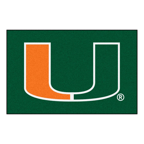 Miami Hurricanes Ncaa "starter" Floor Mat (20"x30") U Logo