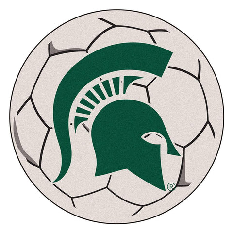 Michigan State Spartans Ncaa "soccer Ball" Round Floor Mat (29")