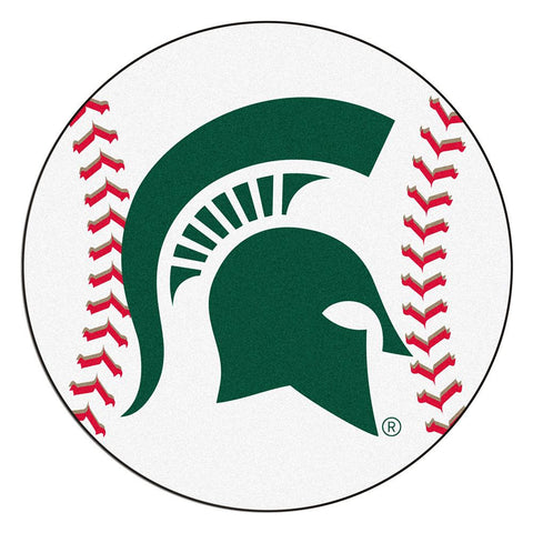 Michigan State Spartans Ncaa "baseball" Round Floor Mat (29")