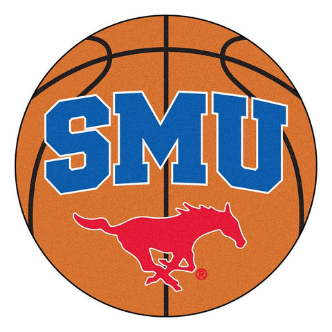 Southern Methodist Mustangs Ncaa "basketball" Round Floor Mat (29")