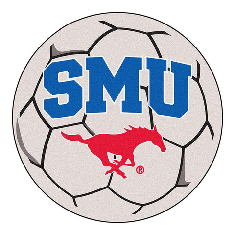 Southern Methodist Mustangs Ncaa "soccer Ball" Round Floor Mat (29")